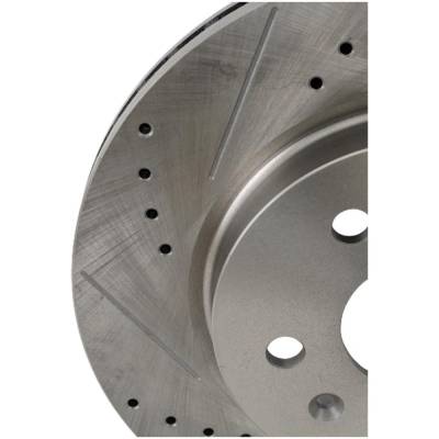 RAREELECTRICAL - New Cross-Drilled And Slotted Brake Disc Compatible With Cadillac Chevrolet Ct6 Luxury 6 Cyl 3.0L - Image 4