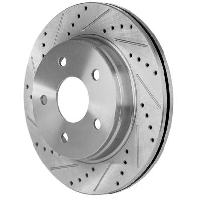 New Cross-Drilled Brake Disc Compatible With Ram 1500 Classic Express 6 Cyl 3.6L 1500 Classic Night