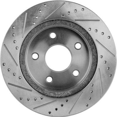 RAREELECTRICAL - New Cross-Drilled Brake Disc Compatible With Ram 1500 Classic Express 6 Cyl 3.6L 1500 Classic Night - Image 4