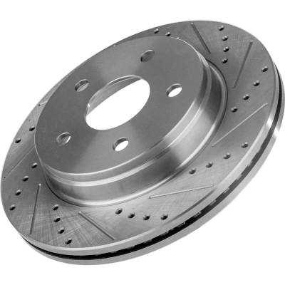 RAREELECTRICAL - New Cross-Drilled Brake Disc Compatible With Ram 1500 Classic Express 6 Cyl 3.6L 1500 Classic Night - Image 8