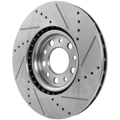 RAREELECTRICAL - New Cross-Drilled Brake Disc Compatible With Chrysler Dodge Fiat 500X Pop 4 Cyl 1.4L 500X Trekking - Image 6