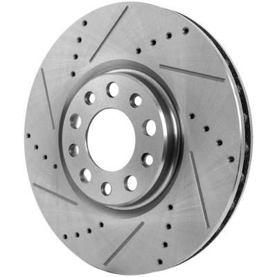 RAREELECTRICAL - New Cross-Drilled Brake Disc Compatible With Chrysler Dodge Fiat 500X Urbana 4 Cyl 2.4L 200 Lx 4 Cyl - Image 3