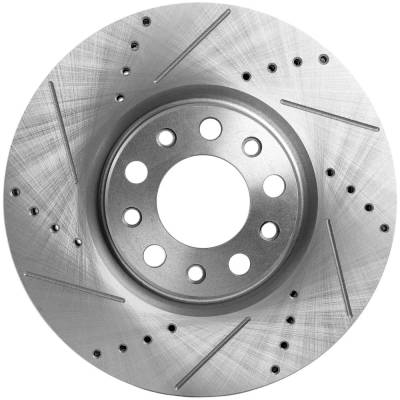 New Cross-Drilled Brake Disc Compatible With Chrysler Dodge Fiat 200 Limited 6 Cyl 3.6L 500X Yacht