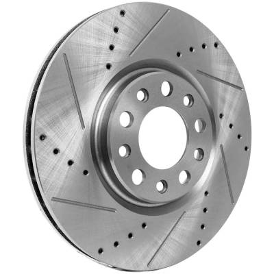 RAREELECTRICAL - New Cross-Drilled Brake Disc Compatible With Chrysler Dodge Fiat 500X Sport 4 Cyl 2.4L 500X Sport 4 - Image 2