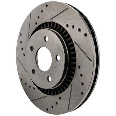 RAREELECTRICAL - New Cross-Drilled Brake Disc Compatible With Ford Mercury Taurus Limited 6 Cyl 3.5L Taurus X Eddie - Image 2