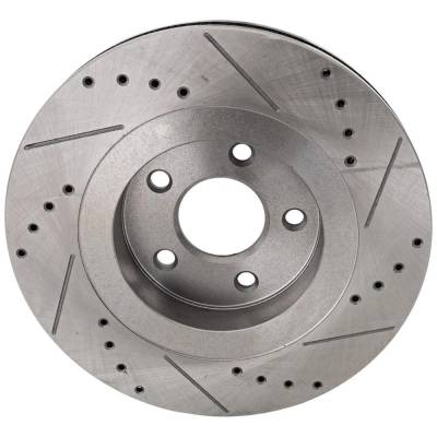 RAREELECTRICAL - New Cross-Drilled Brake Disc Compatible With Ford Mercury Taurus Limited 6 Cyl 3.5L Taurus X Eddie - Image 4