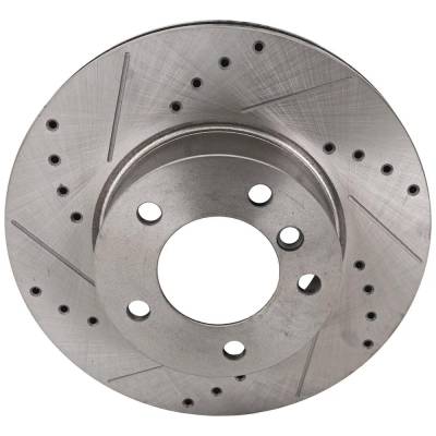 New Cross-Drilled Brake Disc Compatible With Bmw 128I Base 6 Cyl 3.0L 325Xi Base 6 Cyl 3.0L 320I