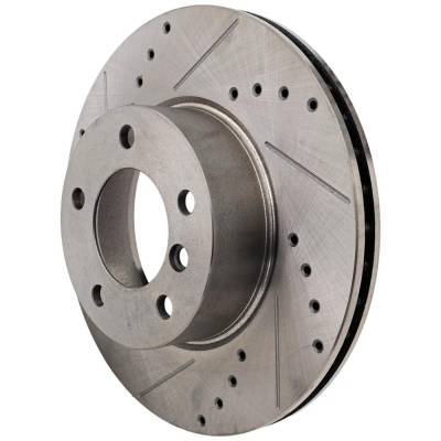 RAREELECTRICAL - New Cross-Drilled Brake Disc Compatible With Bmw 128I Base 6 Cyl 3.0L 325Xi Base 6 Cyl 3.0L 320I - Image 2