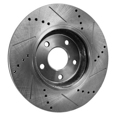 RAREELECTRICAL - New Cross-Drilled Brake Disc Compatible With Chevrolet Pontiac Saturn Aura Green Line 4 Cyl 2.4L - Image 4