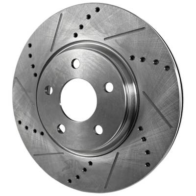 New Cross-Drilled Brake Disc Compatible With Chevrolet Pontiac Saturn G5 Gt 4 Cyl 2.4L Malibu Maxx