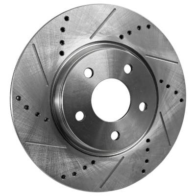 RAREELECTRICAL - New Cross-Drilled Brake Disc Compatible With Chevrolet Pontiac Saturn G5 Gt 4 Cyl 2.4L Malibu Maxx - Image 2