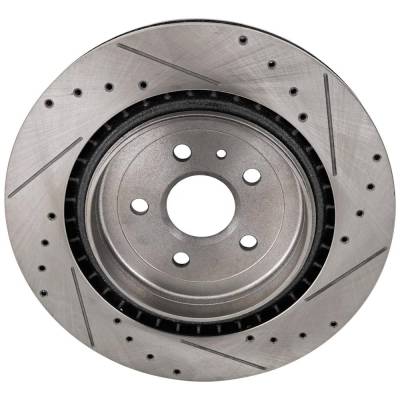 RAREELECTRICAL - New Cross-Drilled Brake Disc Compatible With Cadillac Chevrolet Camaro Ss 8 Cyl 6.2L Camaro Zl1 8 - Image 4