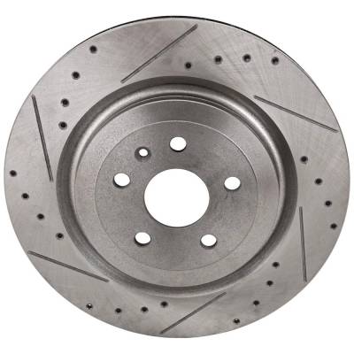 New Cross-Drilled Brake Disc Compatible With Cadillac Chevrolet Camaro Zl1 8 Cyl 6.2L Cts V 8 Cyl
