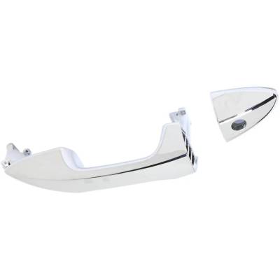 Front Driver Side Exterior Door Handle Compatible With 2014-2019 Toyota Corolla Chrome With Key Hole