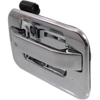 Rareelectrical - Rear Passenger Side Exterior Door Handle Compatible With 2004-2014 Ford F-150 Chrome Without Key - Image 2