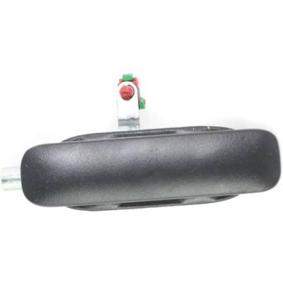 Rear Exterior Door Handle Compatible With 1992-2014 Ford E-250 Ford E-350 E-150 Smooth Black Without