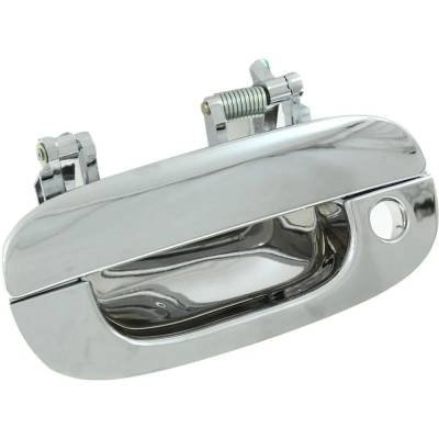 Rareelectrical - Front Driver Side Exterior Door Handle Compatible With 1994-2002 Dodge Ram Chrome With Key Hole - Image 2