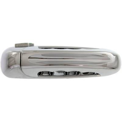 Rear Passenger Side Exterior Door Handle Compatible With 2002-2009 Dodge Ram Chrome Without Key Hole