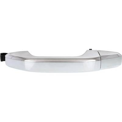 Left Rear Exterior Door Handle Compatible With 2014-2018 Chevrolet Silverado Chrome Without Key Hole