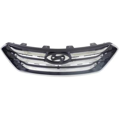 RAREELECTRICAL - New Black Grille Assembly Compatible With Hyundai Santa Fe Sport Premium 4 Cyl 2.0L Santa Fe Sport - Image 4