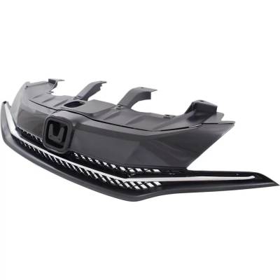Rareelectrical - New Textured Black Grille Assembly Compatible With Honda Civic Ex-L 4 Cyl 1.8L Civic Lx 4 Cyl 1.8L - Image 2