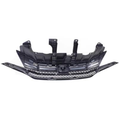 Rareelectrical - New Textured Black Grille Assembly Compatible With Honda Civic Ex-L 4 Cyl 1.8L Civic Lx 4 Cyl 1.8L - Image 5