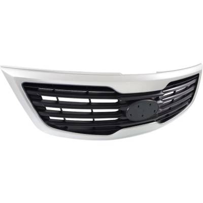 Rareelectrical - New Silver Shell Grille Assembly Compatible With Kia Sportage Lx 4 Cyl 2.4L Sportage Base 4 Cyl 2.4L - Image 3
