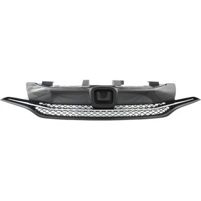 Rareelectrical - New Textured Black Grille Assembly Compatible With Honda Civic Ex 4 Cyl 1.8L Civic Lx 4 Cyl 1.8L - Image 1