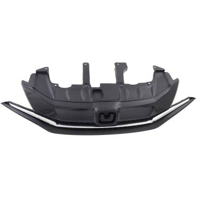 Rareelectrical - New Textured Black Grille Assembly Compatible With Honda Civic Ex 4 Cyl 1.8L Civic Lx 4 Cyl 1.8L - Image 4