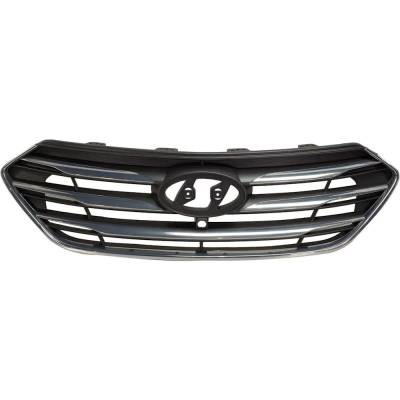 Rareelectrical - New Painted Gray Grille Assembly Compatible With Hyundai Santa Fe Sport 2.0T 4 Cyl 2.0L Santa Fe - Image 1