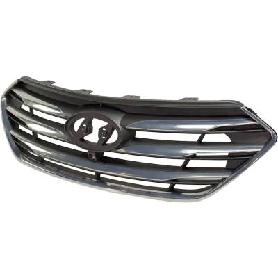 Rareelectrical - New Painted Gray Grille Assembly Compatible With Hyundai Santa Fe Sport Limited 4 Cyl 2.0L Santa Fe - Image 4