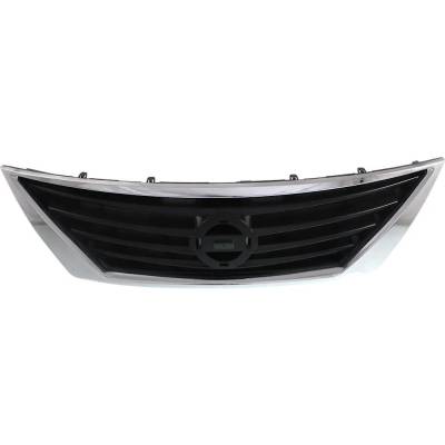 Rareelectrical - New Textured Gray Grille Assembly Compatible With Nissan Versa 1.6 Sl 4 Cyl 1.6L Versa 1.6 S 4 Cyl - Image 1
