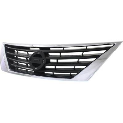 Rareelectrical - New Textured Gray Grille Assembly Compatible With Nissan Versa 1.6 S Plus 4 Cyl 1.6L Versa 1.6 Sv 4 - Image 2