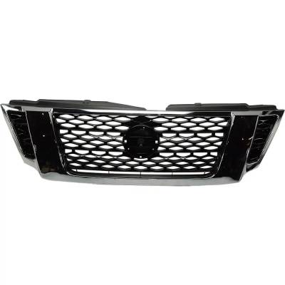 Rareelectrical - New Painted Black Grille Assembly Compatible With Nissan Armada Sv 8 Cyl 5.6L 2017-2020 By - Image 1