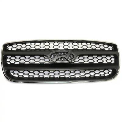 New Chrome Shell Grille Assembly Compatible With Hyundai Santa Fe Gl 6 Cyl 2.7L Santa Fe Se 6 Cyl