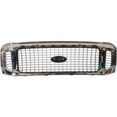Rareelectrical - New Chrome Shell Grille Assembly Compatible With Ford Excursion Limited 8 Cyl 6.0L Excursion Limited - Image 5