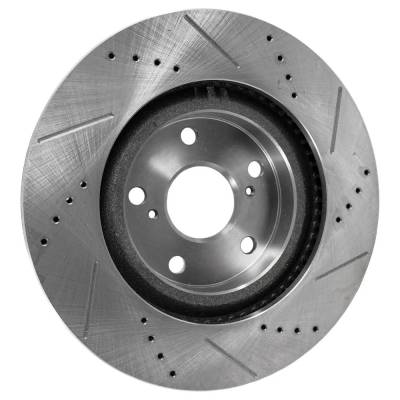 RAREELECTRICAL - New Cross-Drilled Brake Disc Compatible With Lexus Pontiac Scion Tc Base 4 Cyl 2.5L Im Base 4 Cyl - Image 4