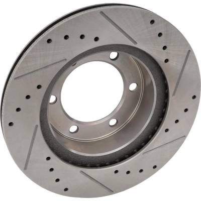 RAREELECTRICAL - New Cross-Drilled And Slotted Brake Disc Compatible With Toyota 4Runner Base 4 Cyl 2.7L Tacoma Base - Image 2