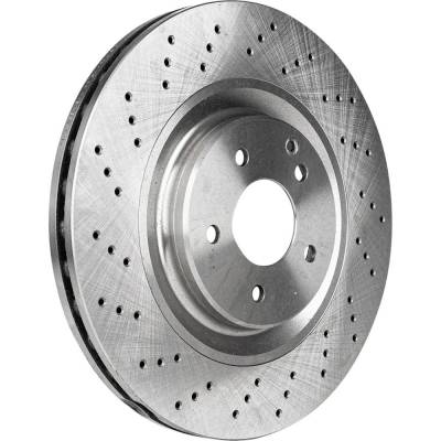 RAREELECTRICAL - New Cast Iron Brake Disc Compatible With Mercedes Benz Clk500 Base 8 Cyl 5.0L Clk550 Base 8 Cyl 5.5L - Image 2