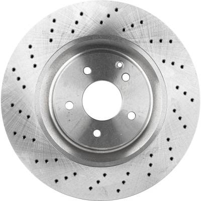 New Cast Iron Brake Disc Compatible With Mercedes Benz Clk550 Base 8 Cyl 5.5L Slk55 Amg Base 8 Cyl