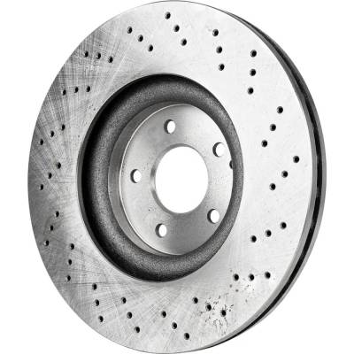 RAREELECTRICAL - New Cast Iron Brake Disc Compatible With Mercedes Benz Clk550 Base 8 Cyl 5.5L Slk55 Amg Base 8 Cyl - Image 4