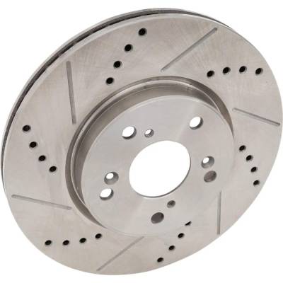 New Cross-Drilled And Slotted Brake Disc Compatible With Honda Hr-V Ex-L 4 Cyl 1.8L Hr-V Touring 4