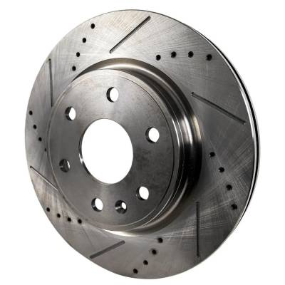 New Cross-Drilled Brake Disc Compatible With Buick Chevrolet Gmc Enclave Premium 6 Cyl 3.6L Acadia