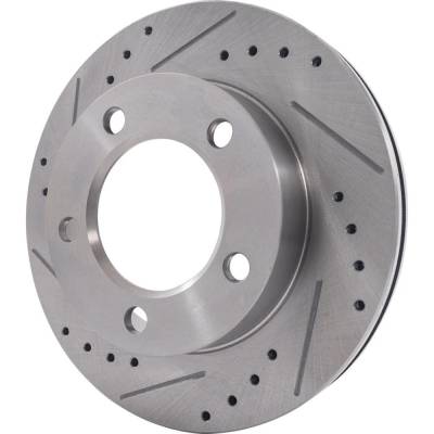 RAREELECTRICAL - New Cross-Drilled And Slotted Brake Disc Compatible With Ford Bronco Xl 8 Cyl 5.0L Bronco Xlt Sport - Image 3