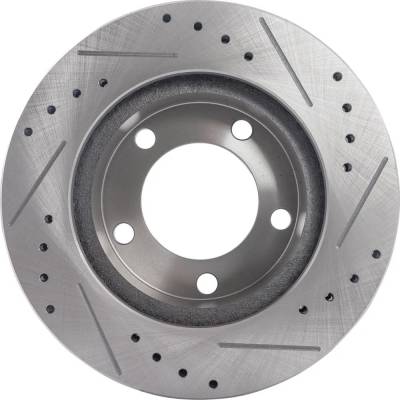 RAREELECTRICAL - New Cross-Drilled And Slotted Brake Disc Compatible With Ford Bronco Xl 8 Cyl 5.0L F-150 Eddie Bauer - Image 4