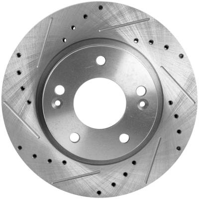 New Cross-Drilled And Slotted Brake Disc Compatible With Hyundai Elantra Gl 4 Cyl 2.0L Elantra Se 4