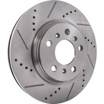 RAREELECTRICAL - New Cross-Drilled Brake Disc Compatible With Buick Chevrolet Pontiac Lacrosse Cxl 6 Cyl 3.8L Grand - Image 2