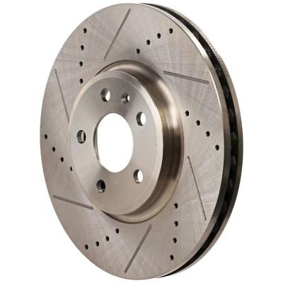 New Cross-Drilled Brake Disc Compatible With Audi A5 Quattro Base 6 Cyl 3.2L A4 Base 4 Cyl 2.0L Q5
