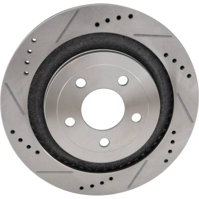 Rareelectrical - Cross-Drilled And Slotted Brake Disc Compatible With Ford Mustang Ecoboost Premium 4 Cyl 2.3L - Image 3