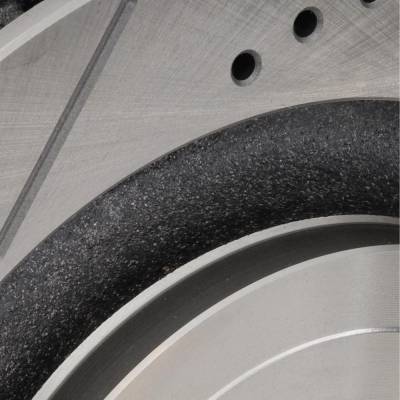 Rareelectrical - Cross-Drilled And Slotted Brake Disc Compatible With Ford Mustang Ecoboost Premium 4 Cyl 2.3L - Image 4